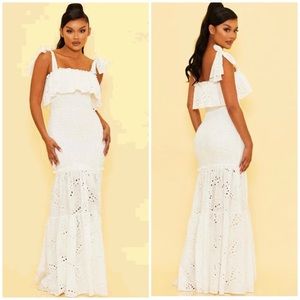 COPY - Crochet Too Ruffled Bottom a maxi Dress